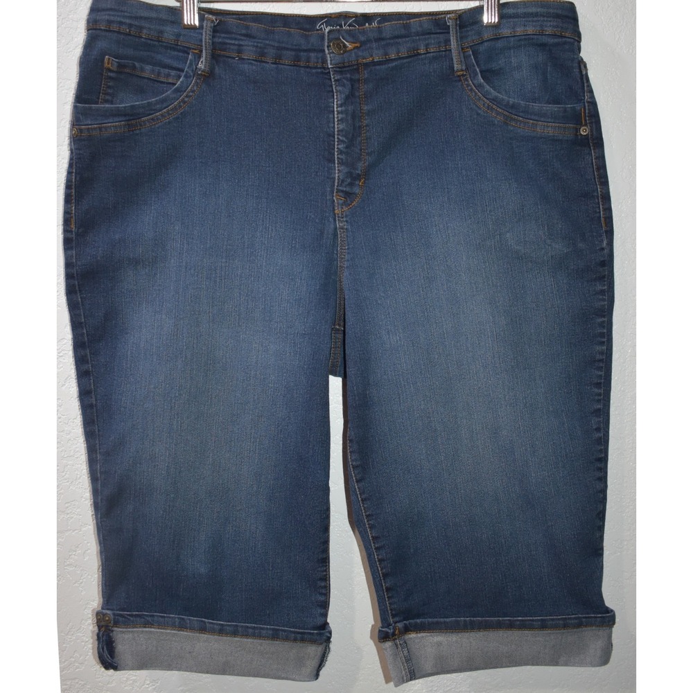 Gloria Vanderbilt 20W Skimmer Jeans Capri All-Around Slimming Stretch Denim Cuff